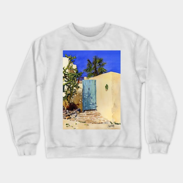 Mediterranean Blue Crewneck Sweatshirt by margaretmerry